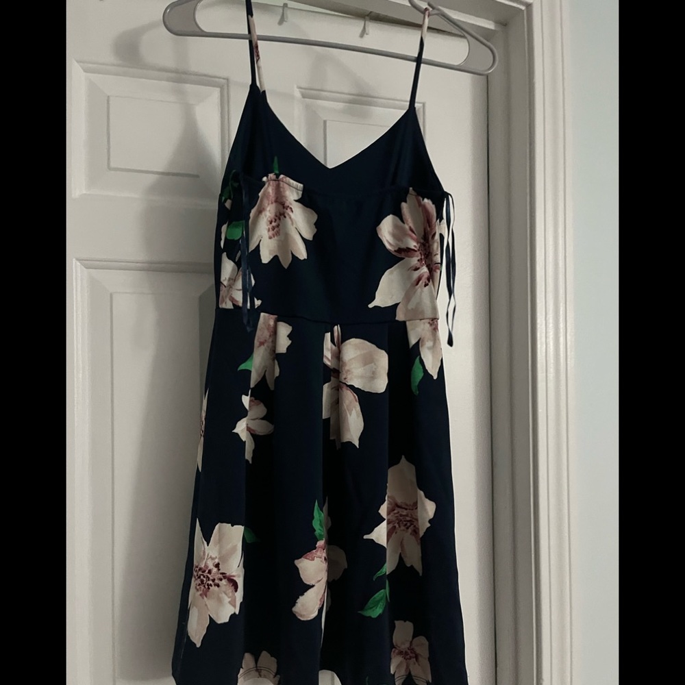 Navy floral dress